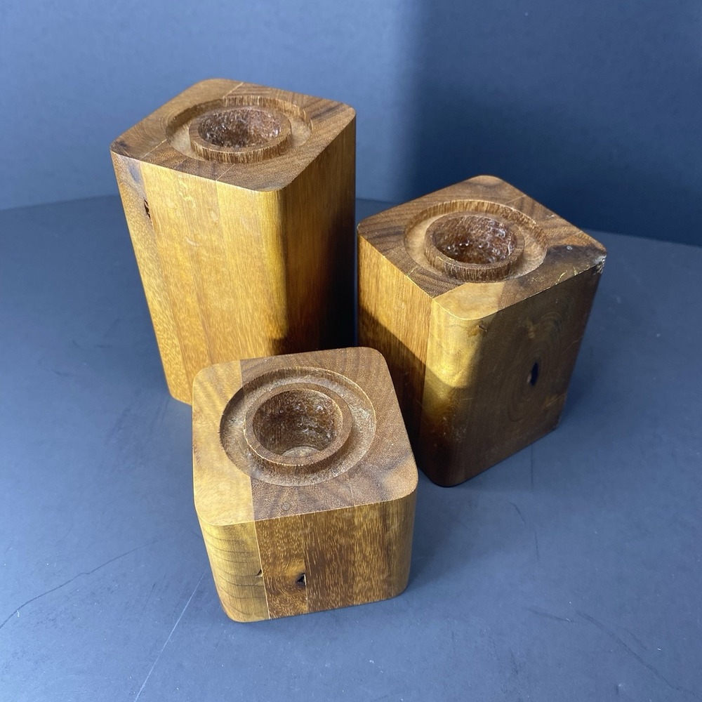Vintage Myrtlewood Candle Holders from  Coos Bay‎ Oregon